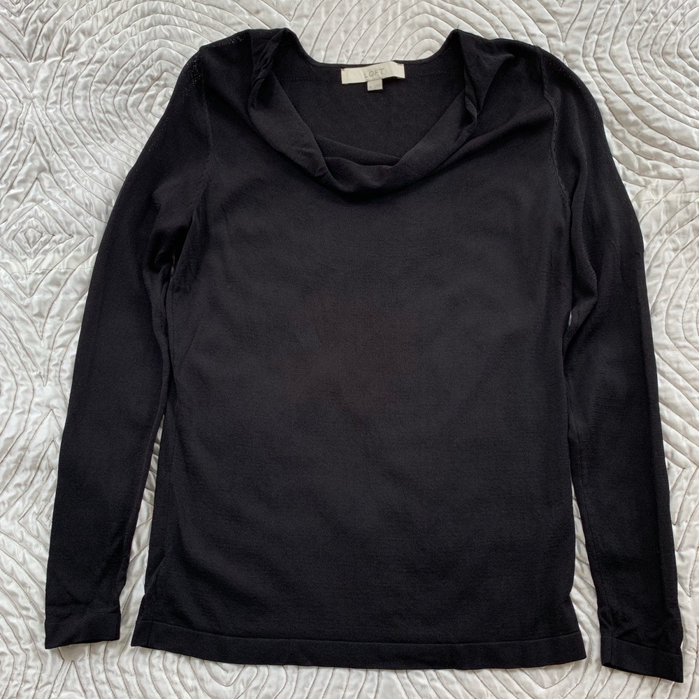 LOFT Lightweight Cowl Neck Sweater